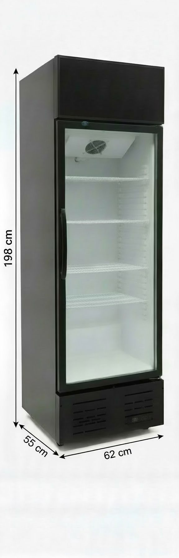 Frigo a boisson 260 litres froid ventilé affichage digital éclairage LED.