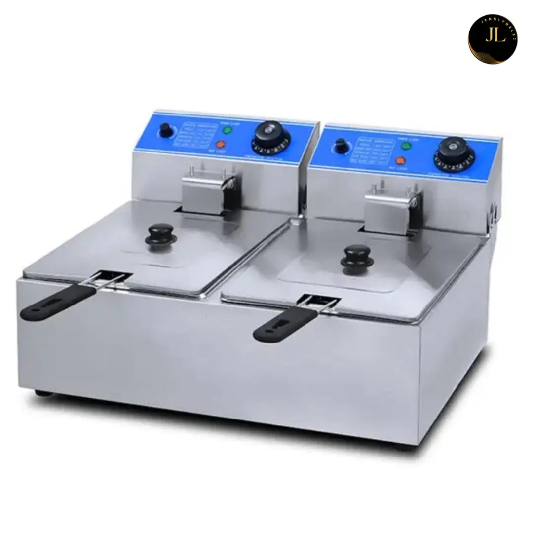 Friteuse Professionnel double bac 2 x 8 litres acier inoxydable matériel, CHR, Marseille Jennlynelec