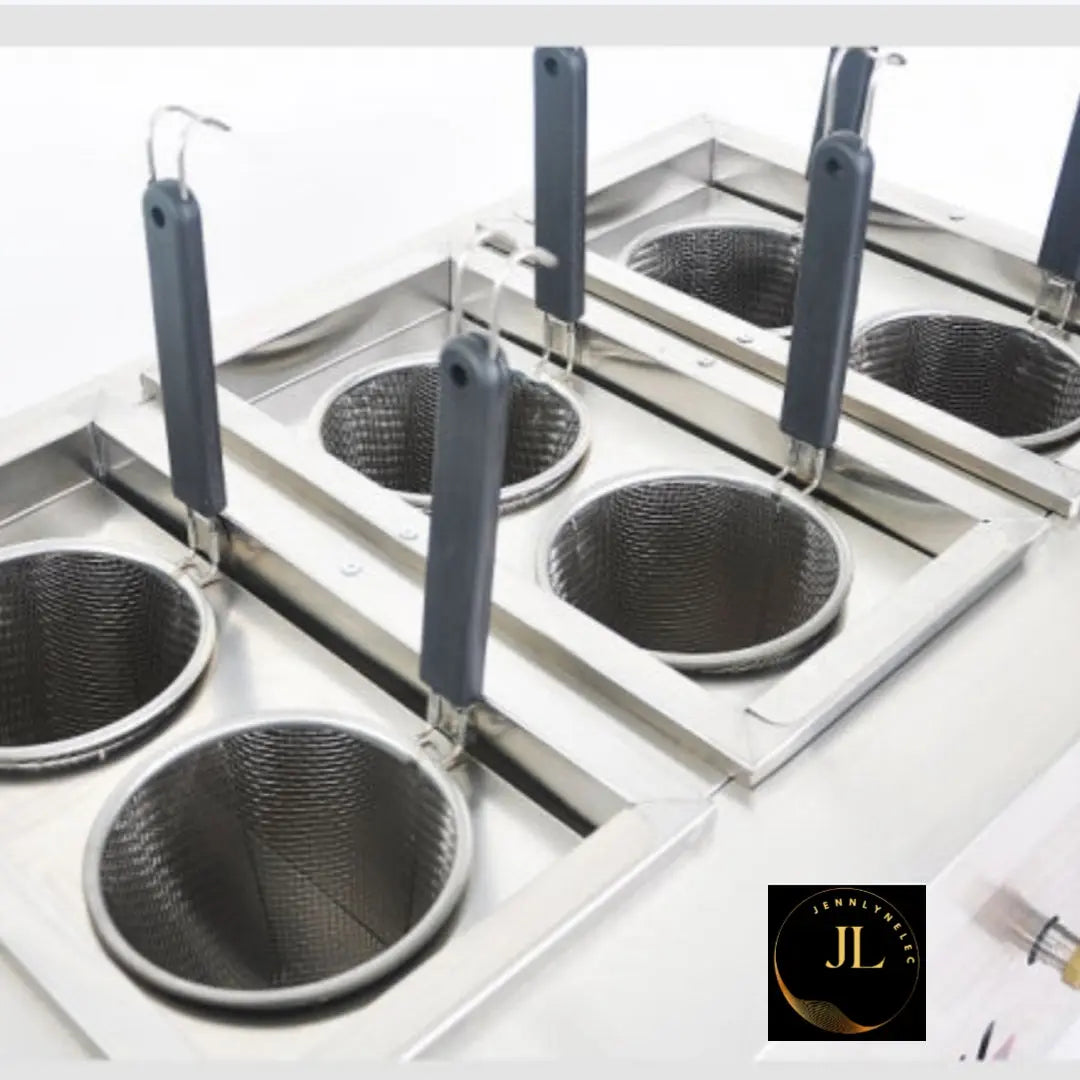 Cuiseur de Pâtes professionnel Électrique 6 Paniers en Acier Inoxydable 6000 watts Jennlynelec