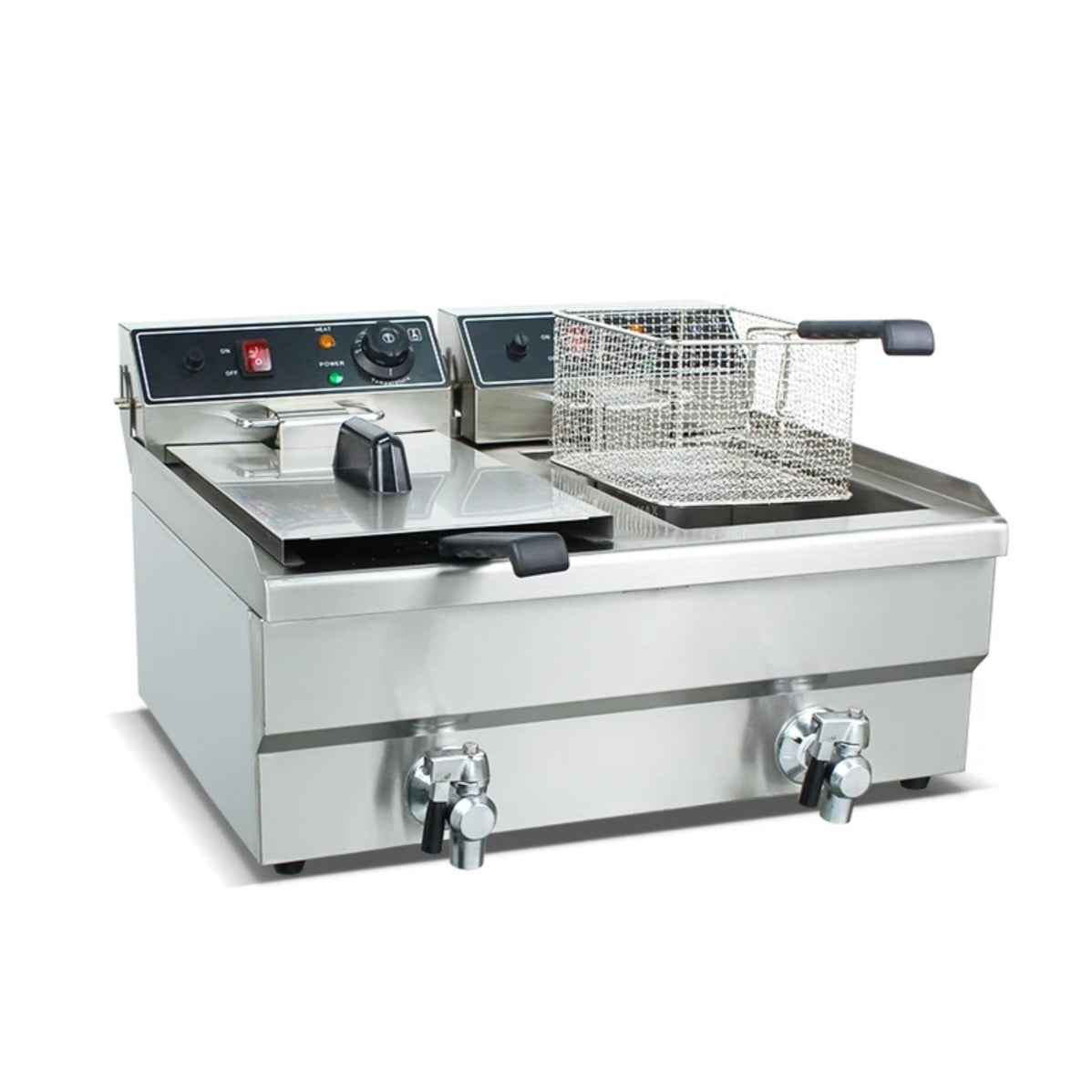 Friteuse Double 2×12Litres avec Robinets