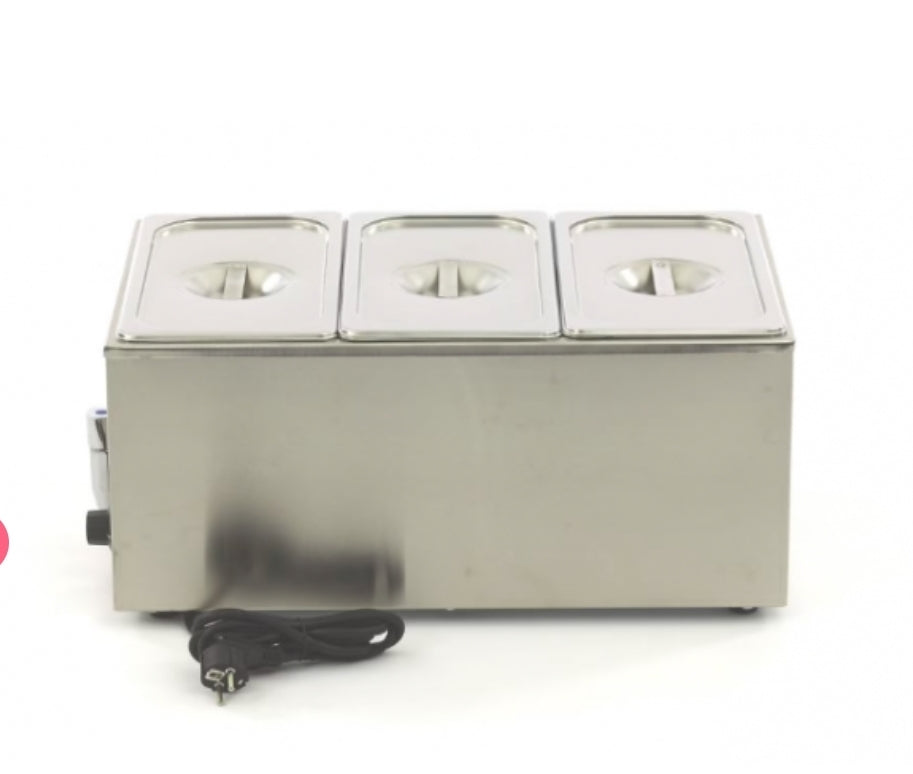 Bain-marie professionnel 3 bacs gastro GN 1/3