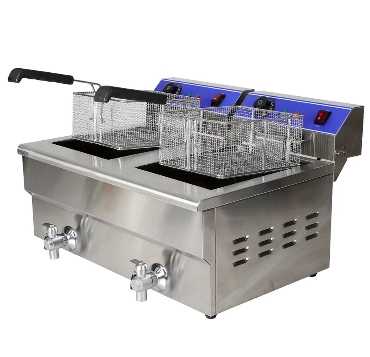 Friteuse électrique double cuve 2×10 litres