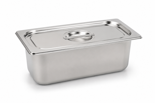 Bac Gastro GN 1/3 avec couvercle inox – Acier inoxydable 1 mm
