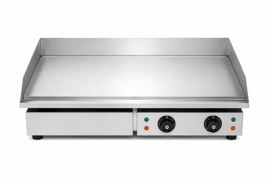 Plancha électrique « chromée »professionnelle 73 cm – Plaque en acier inoxydable avec revêtement chromé