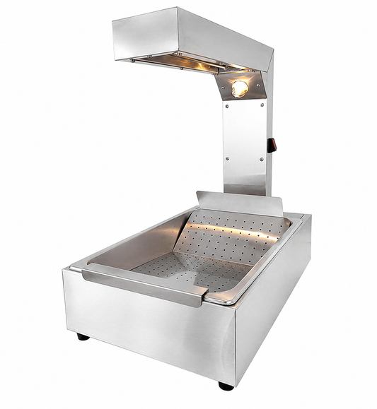Chauffe-frites professionnel inox 1 kW – Maintien au chaud des frites