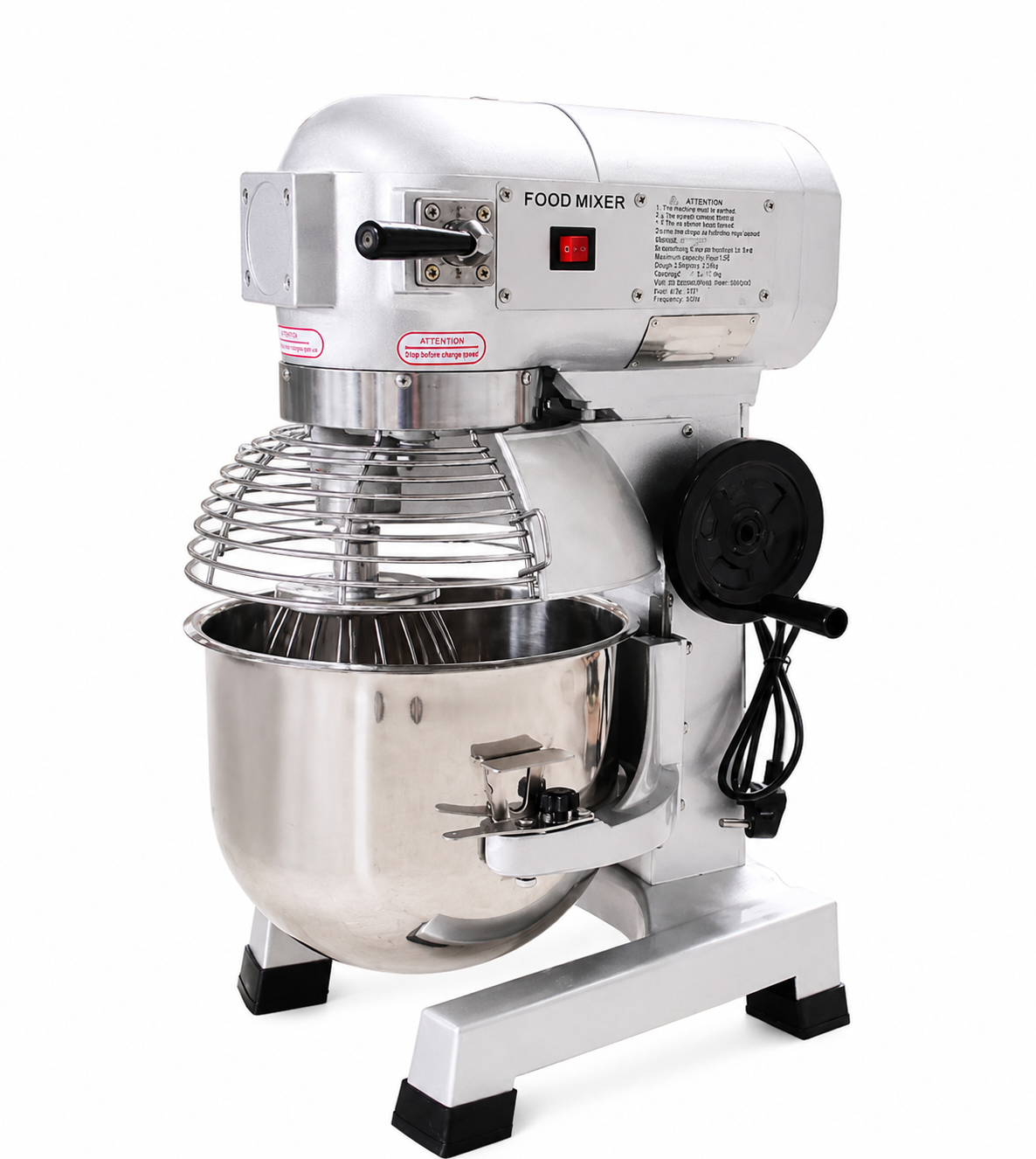 Batteur mélangeur planétaire professionnel 30 L – 3 vitesses – Cuve inox