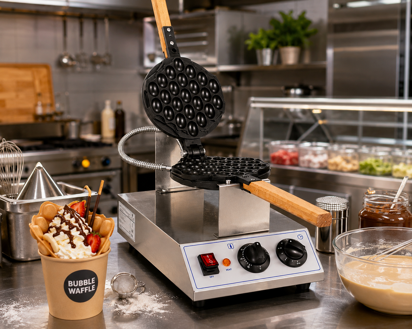 Gaufrier professionnel Bubble Waffle
