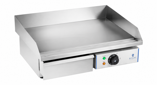 Plancha électrique professionnelle 55 cm – Plaque en acier inoxydable avec revêtement chromé