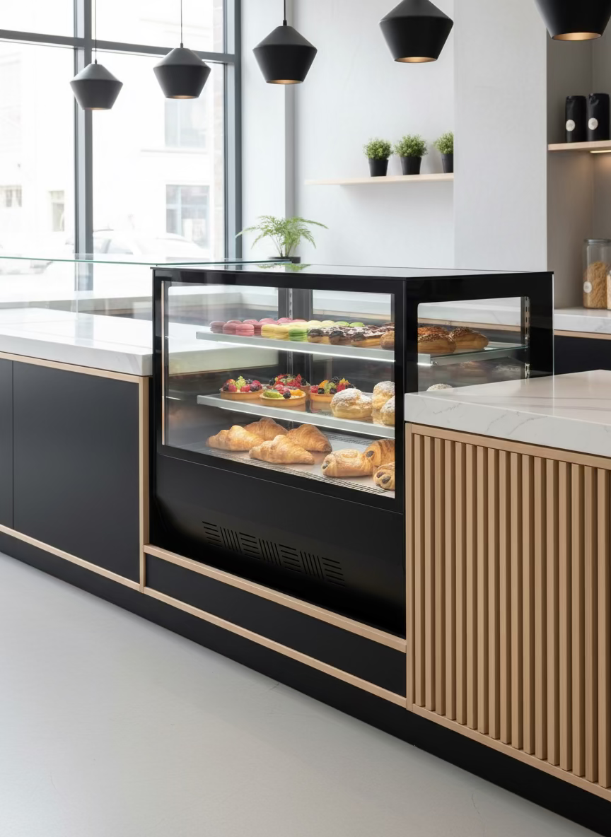 Vitrine Réfrigérée à Gâteaux  90 cm Air Ventilé Verre Trempé – JL CHR
