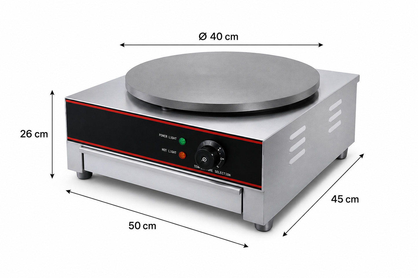 Crêpière professionnelle électrique Ø 40 cm – JLCHR