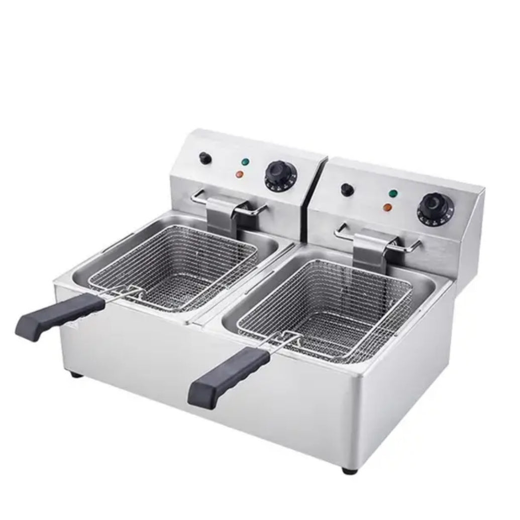 Friteuse professionnelle 2 x 6 litres  acier inoxydable