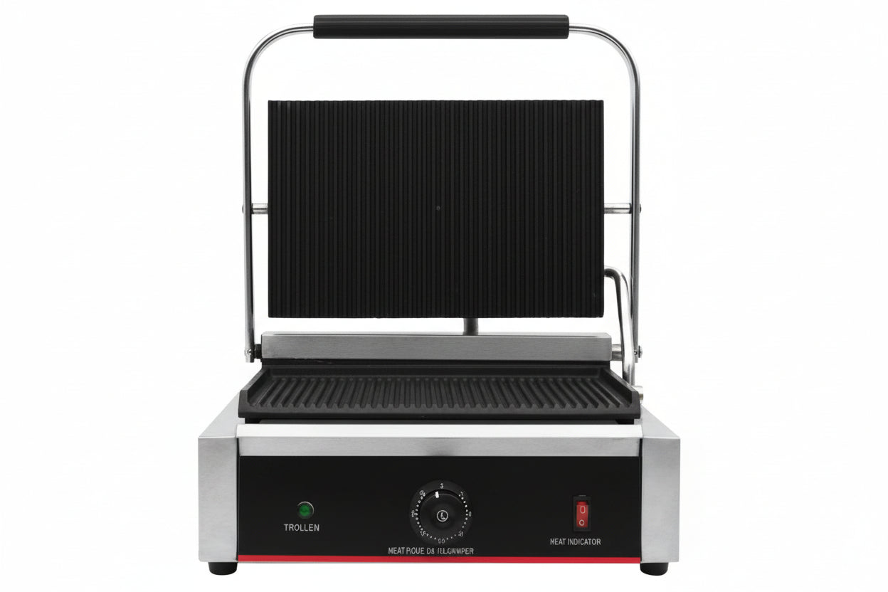 Grill à Panini Professionnel Rainuré – 1800 W
