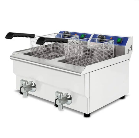 Friteuse électrique double cuve 2×10 litres