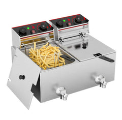 Friteuse double bac 2×8 L semi-pro