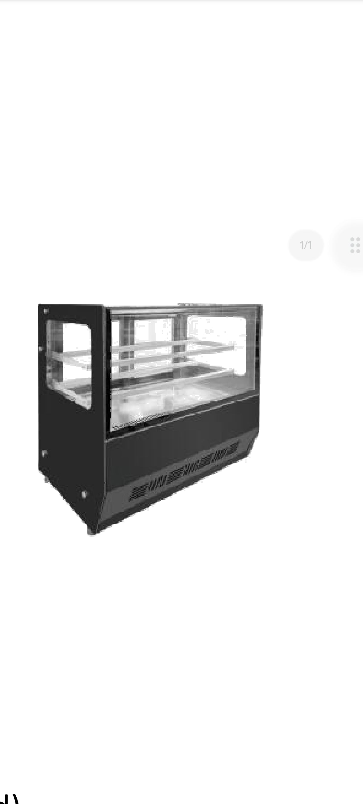 Vitrine Réfrigérée à Gâteaux  90 cm Air Ventilé Verre Trempé – JL CHR