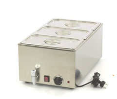 Bain-marie professionnel 3 bacs  gastro GN 1/3