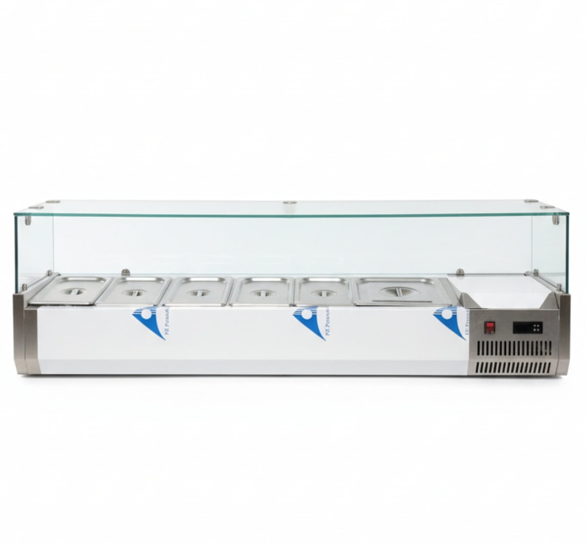 vitrine réfrigérée à salades 150 cm  – 6 bacs GN inclus – Matériel CHR